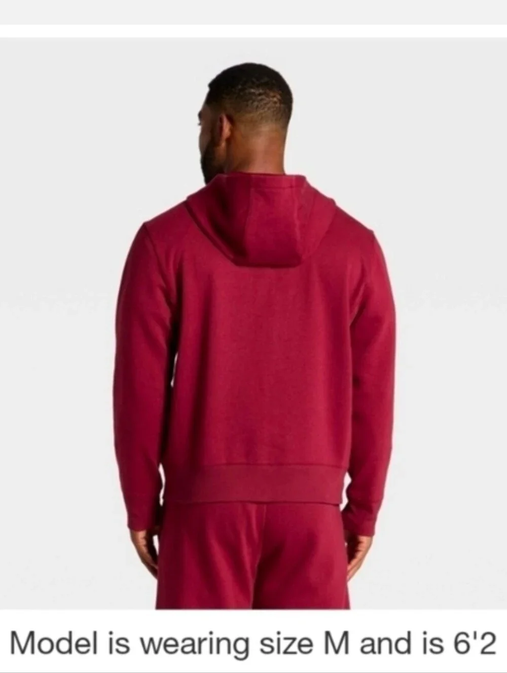 All In Motion Men’s Active Comfort Cotton Full Zip up Hooded Sweatshirt Secure Z
